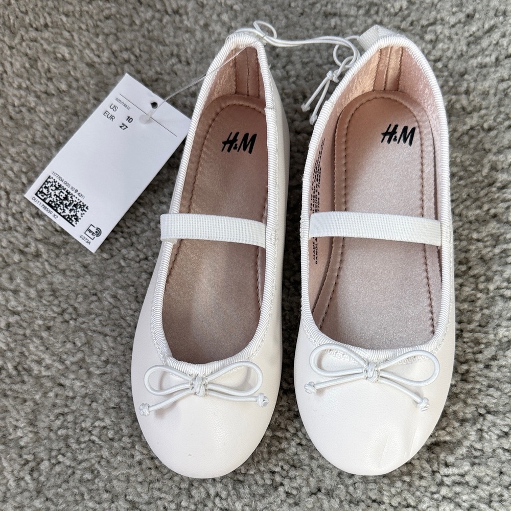 H&M Kids Elegant White Dress Shoes